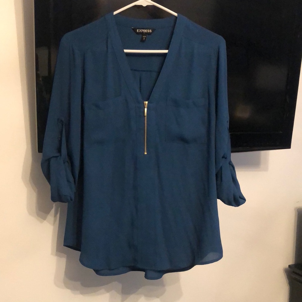 Dark Teal Express Blouse - Size Medium